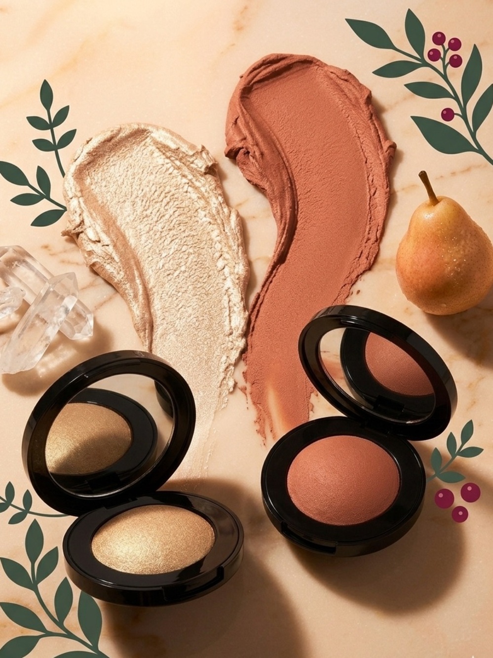 Saie Glow Sculpt Multi-Use Cream Highlighter Blush - Quartz & Peach Duo - NEW! - Picture 3 of 9